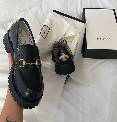 gucci chunky loafers men|gucci stacked heel loafer.